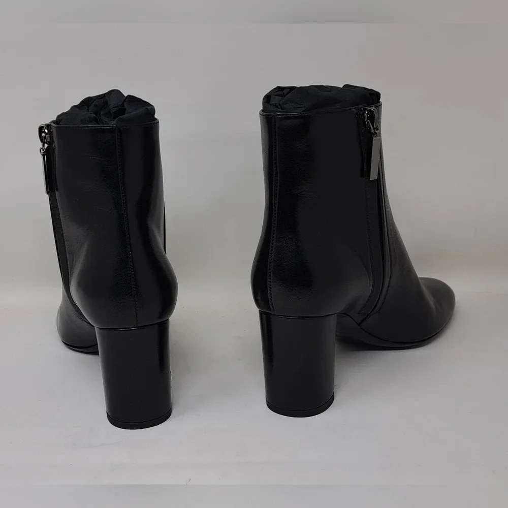 NWT Saint Laurent Paris LouLou 70 Zip Booties Ankle Boots Black Leather 38EU 8US - Picture 7 of 16